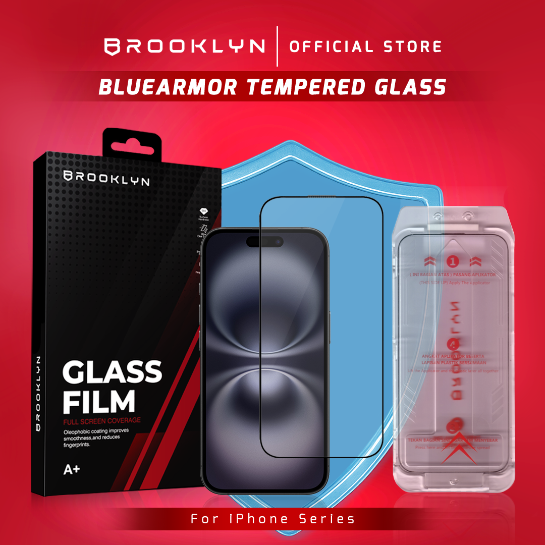 Tempered Glass iPhone 15 / Plus / Pro / Pro Max BlueArmor Full Cover Anti Blue Protection