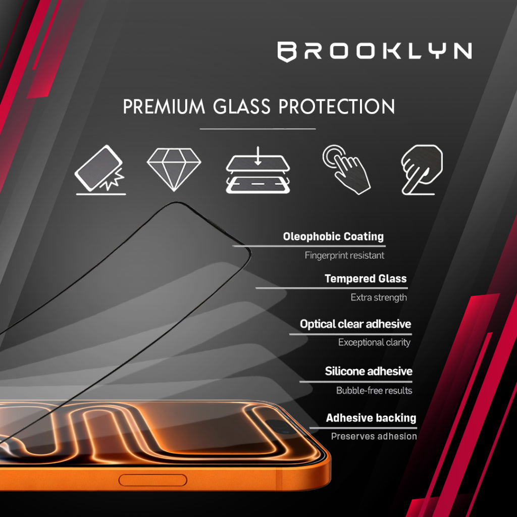 Tempered Glass iPhone 17 / Air / Pro / Max EasyFit Full Cover Protection