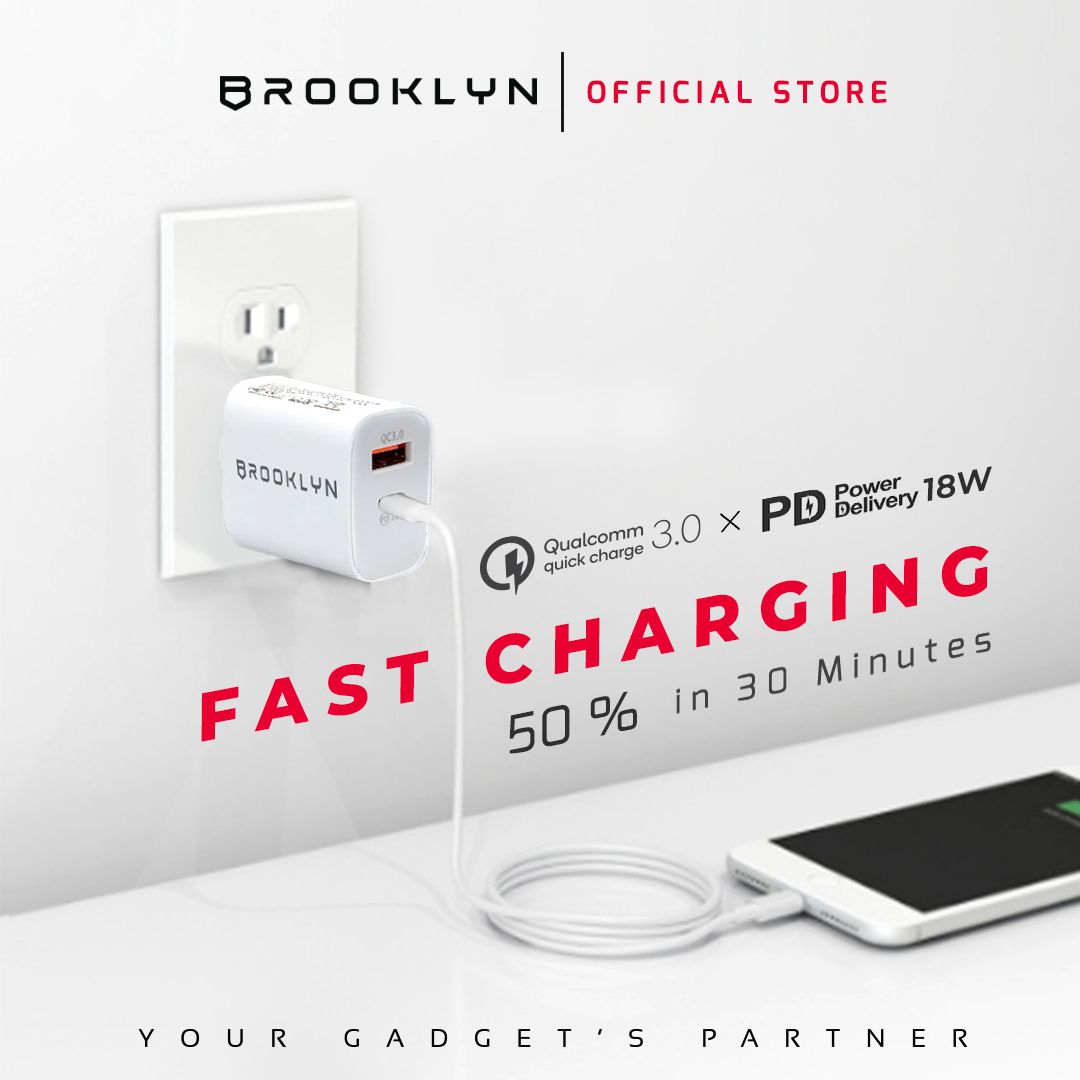 Wall Charger Adapter 2 Port USB C and USB A 20W Power Delivery BK-W3