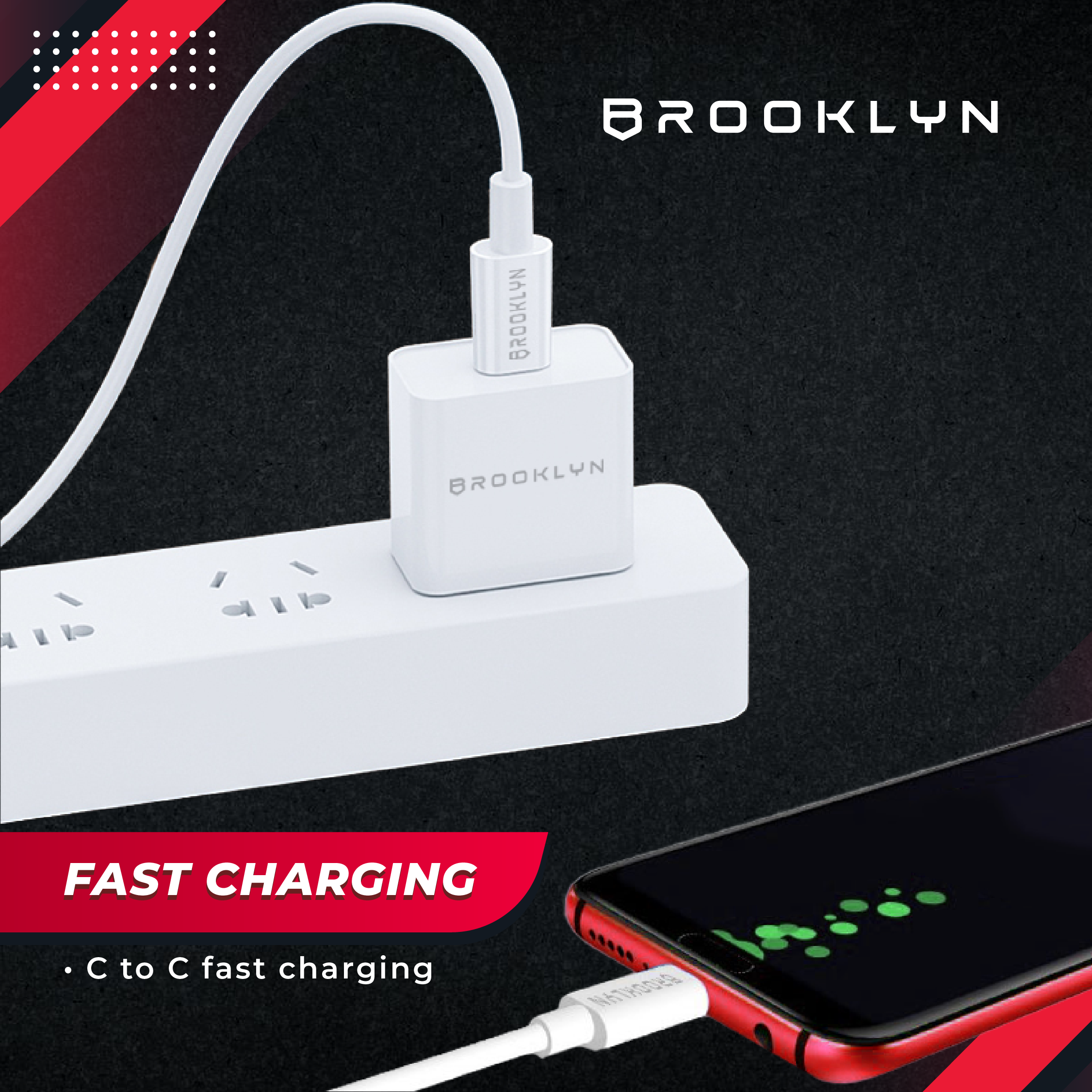 Cable Data USB C to USB C 60W Fast Charging BK-C1