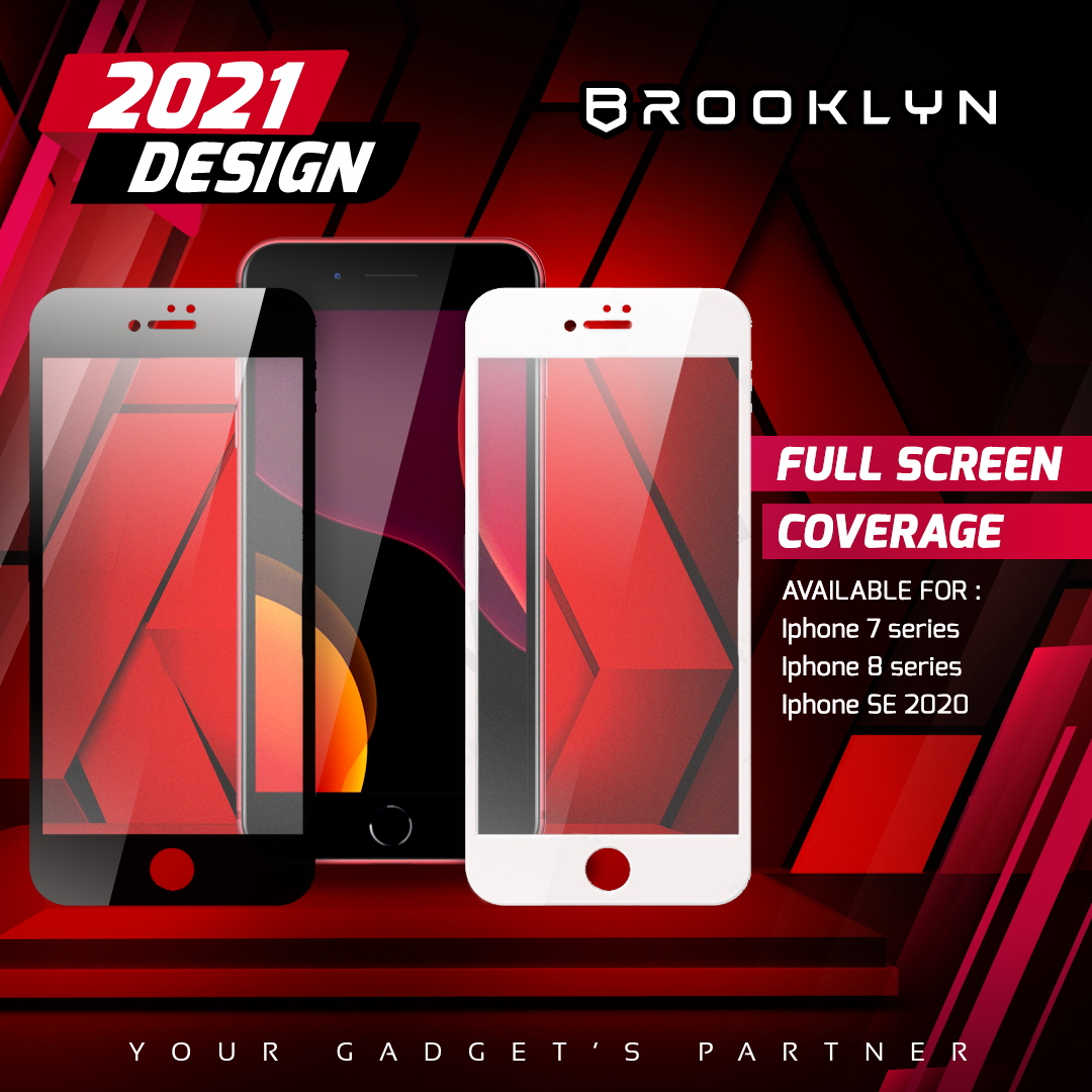 Tempered Glass iPhone 7 / 8 / SE Series 3D Full Cover