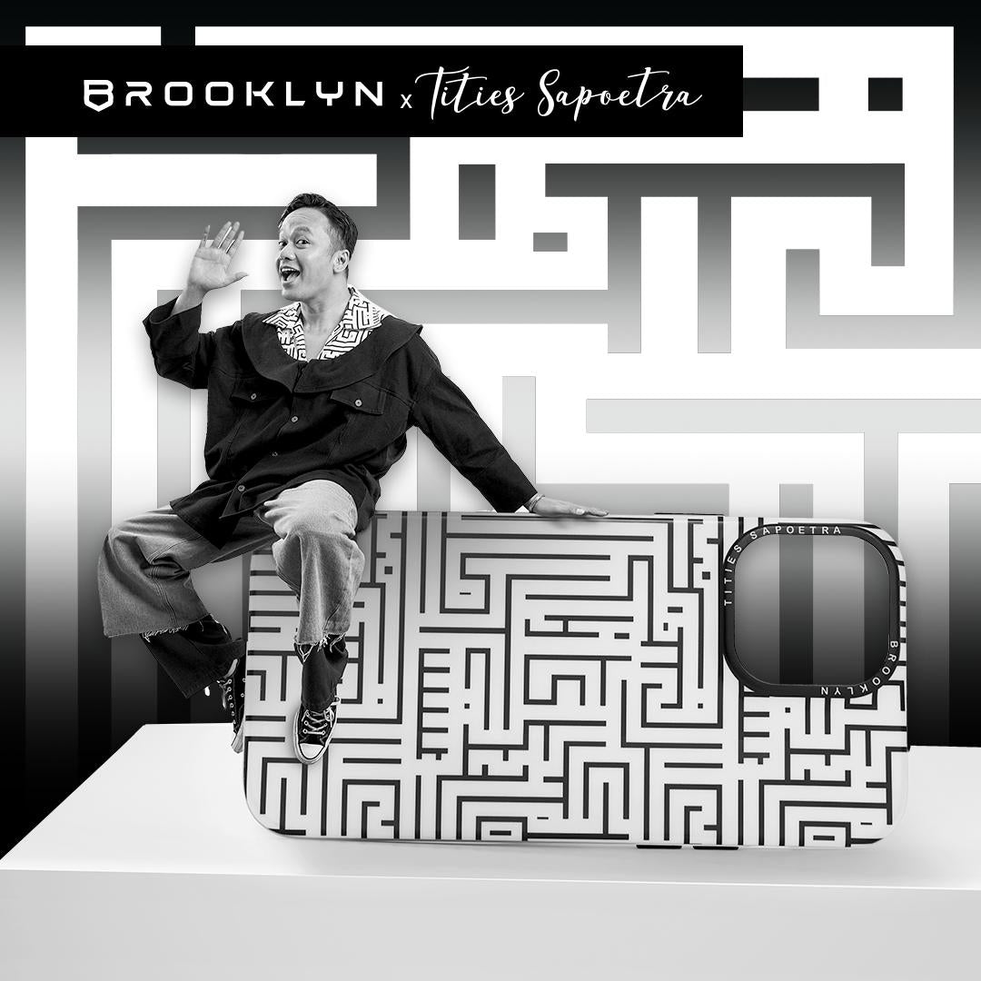Brooklyn x Tities Sapoetra White Labirin For iPhone 15 / Plus / Pro / Max BK-CA-T2