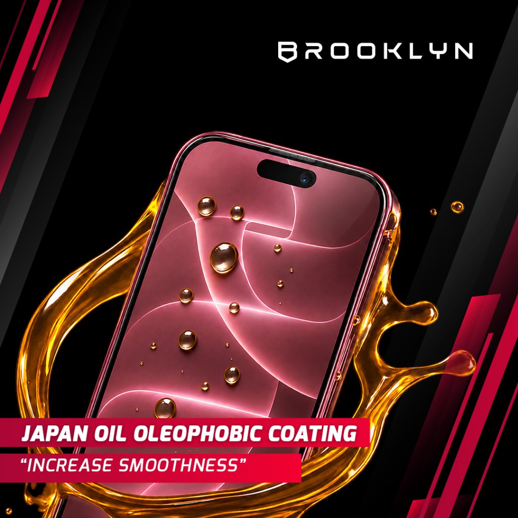 [No Border 3D Curve] Brooklyn 3D No Border Curve Tempered Glass iPhone 15 / Plus / Pro / Max