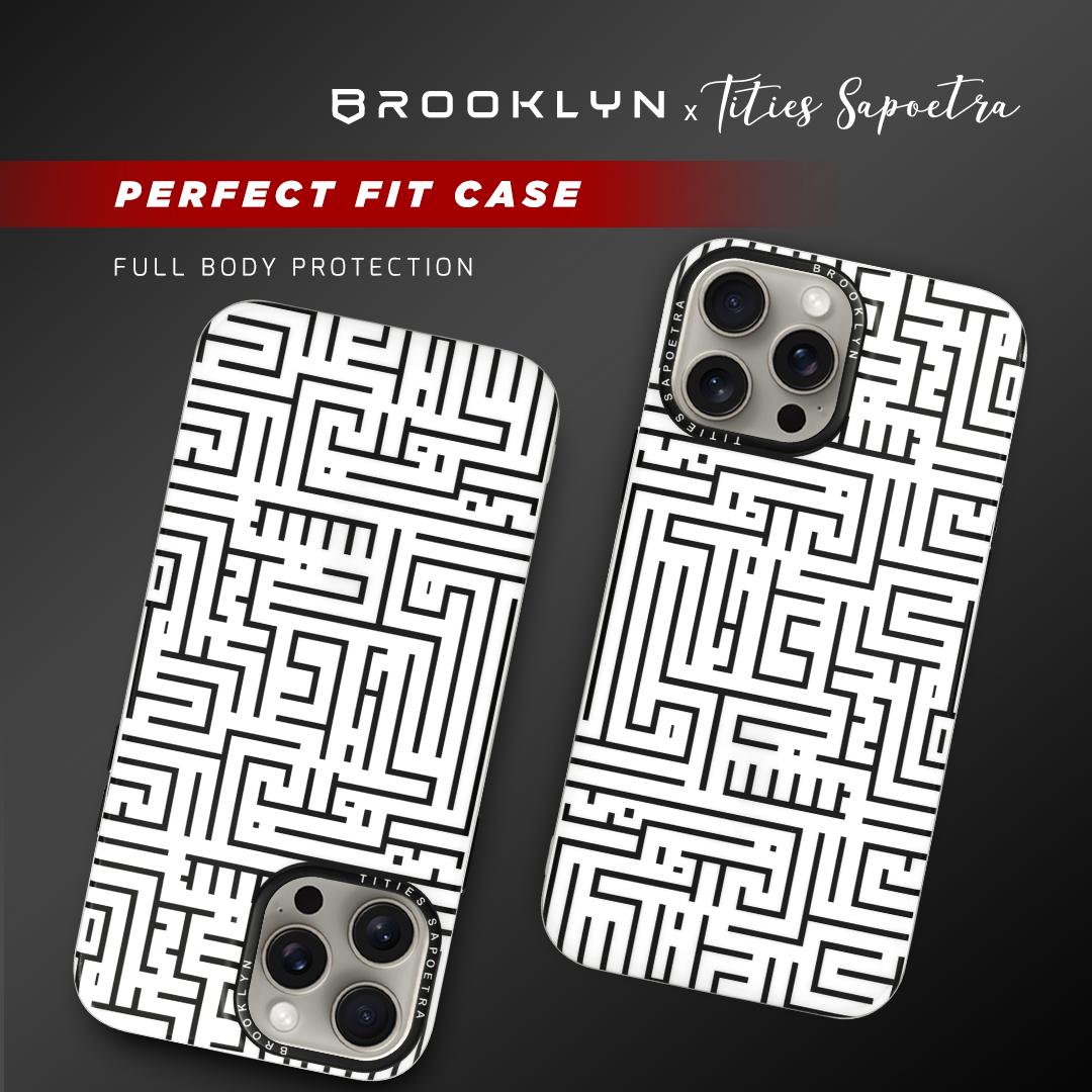 Brooklyn x Tities Sapoetra White Labirin For iPhone 14 / Plus / Pro / Max BK-CA-T2