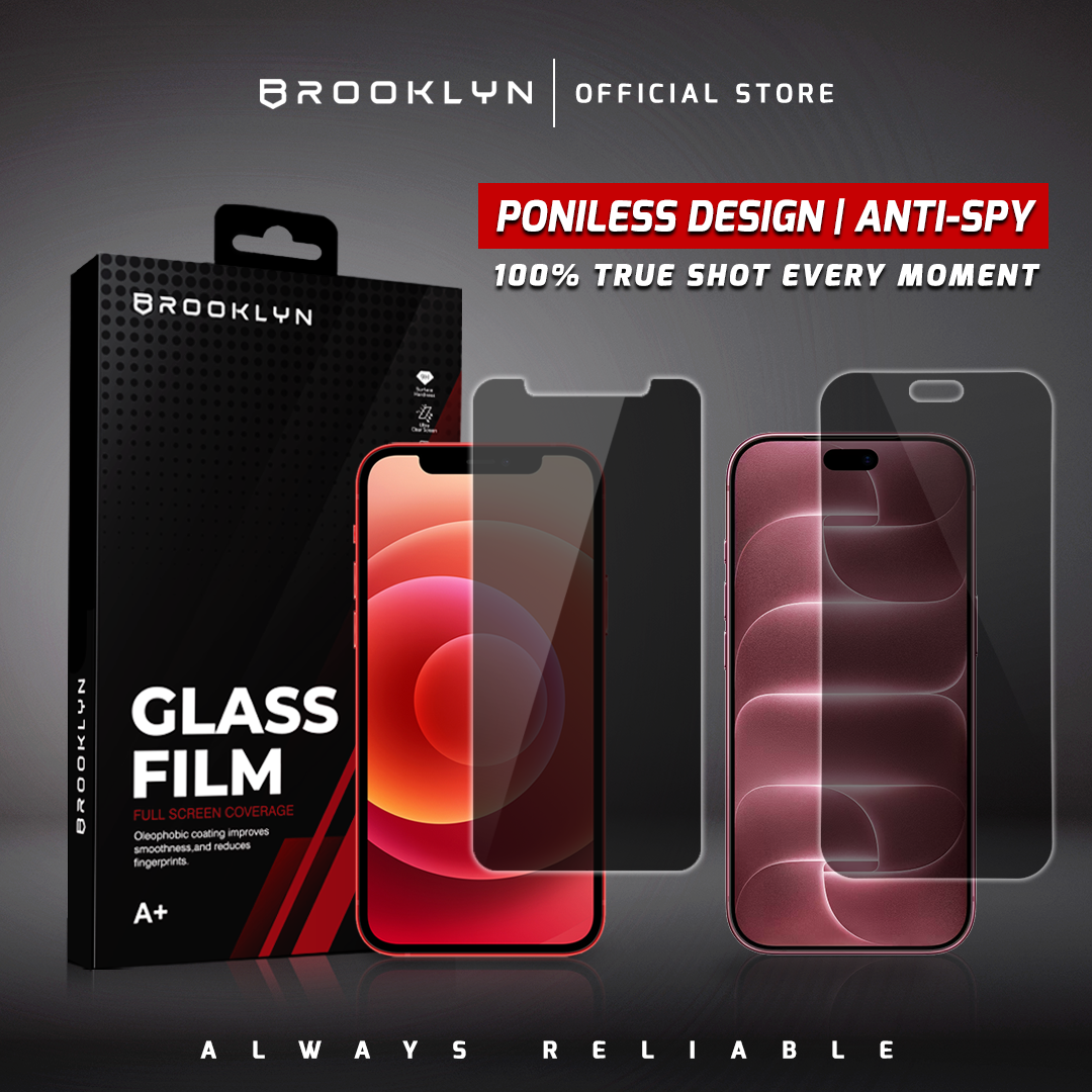 [No Border] Brooklyn Privacy Poniless Tempered Glass For iPhone 18 Pro / Max