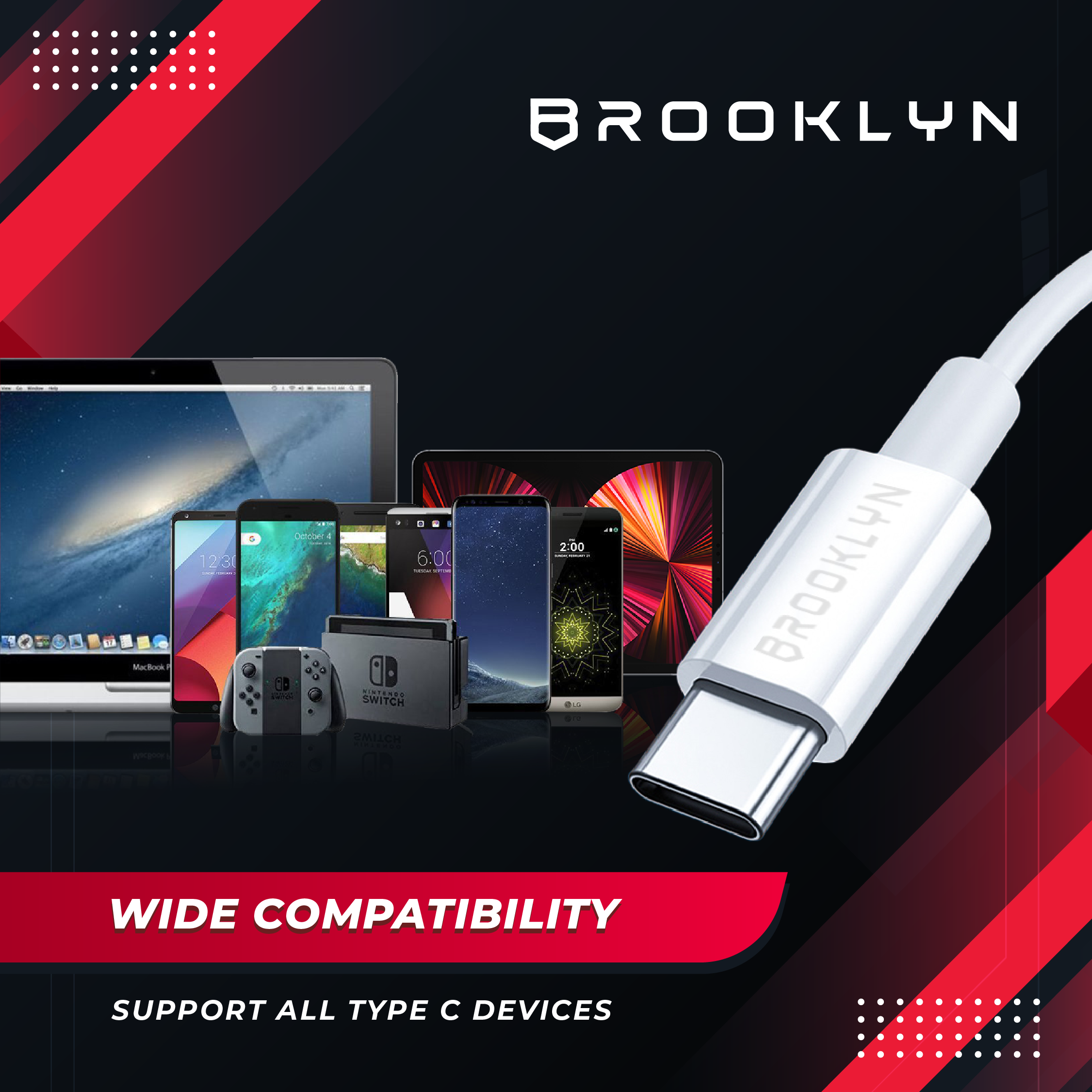 Cable Data USB C to USB C 100W Fast Charging BK-C2