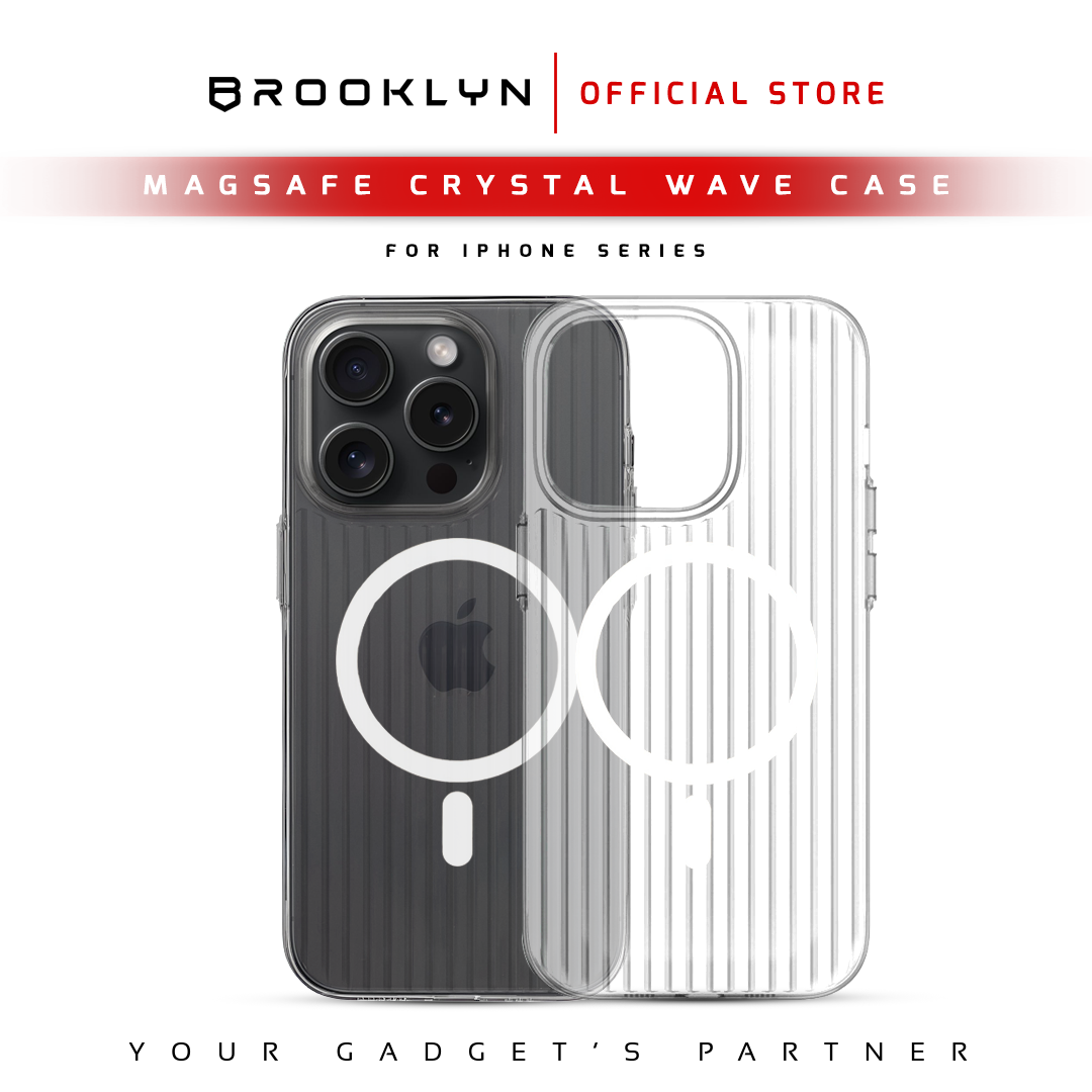 Brooklyn Crystal Wave MagSafe Casing iPhone 15/14/13 PRO MAX PLUS BK-CA20