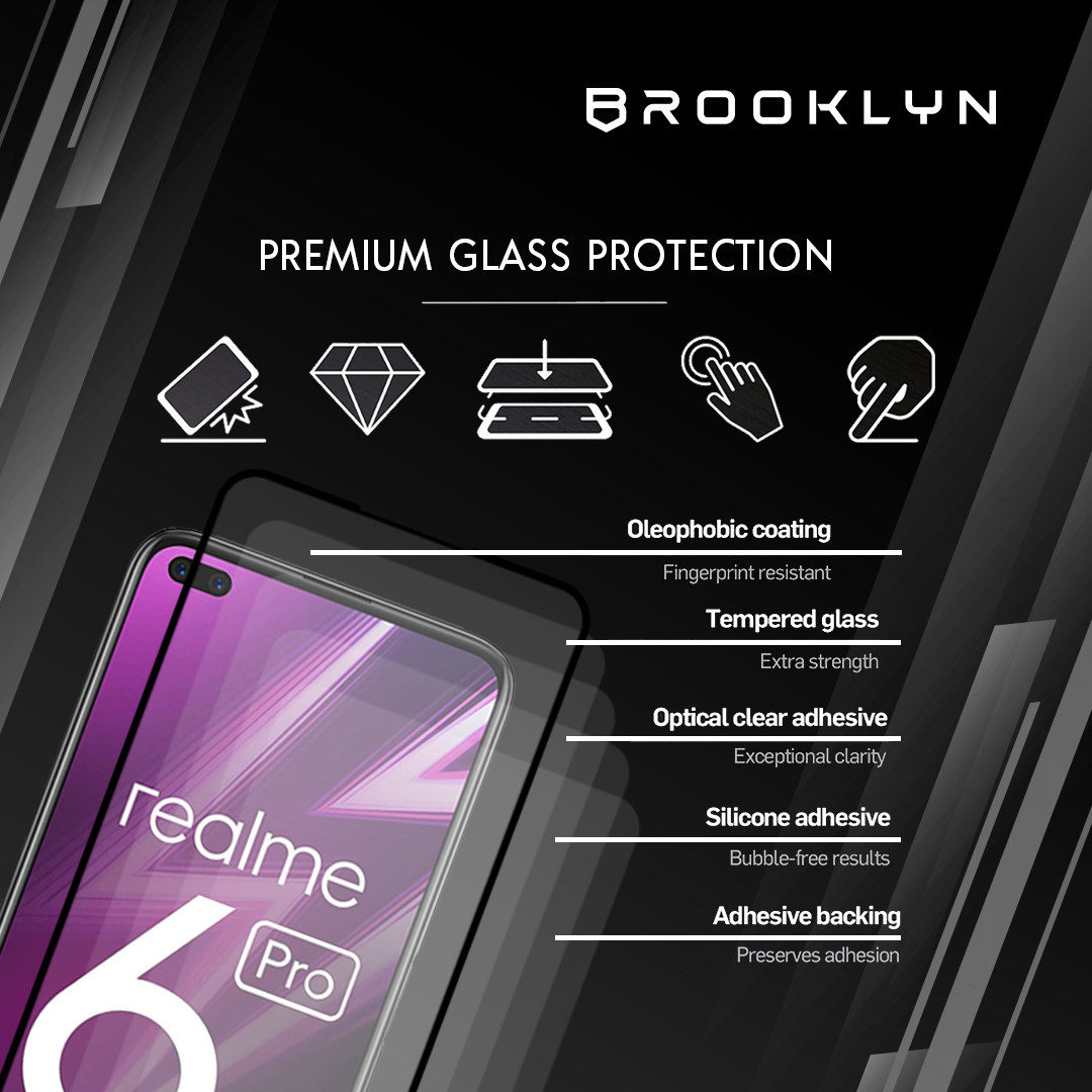 Tempered Glass Realme X2 / 5 / 6 / 8 Series Full Cover Perlindungan