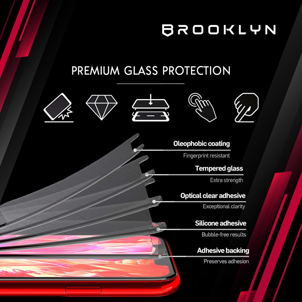 Brooklyn Poniless Tempered Glass iPhone 15 Pro Max Plus