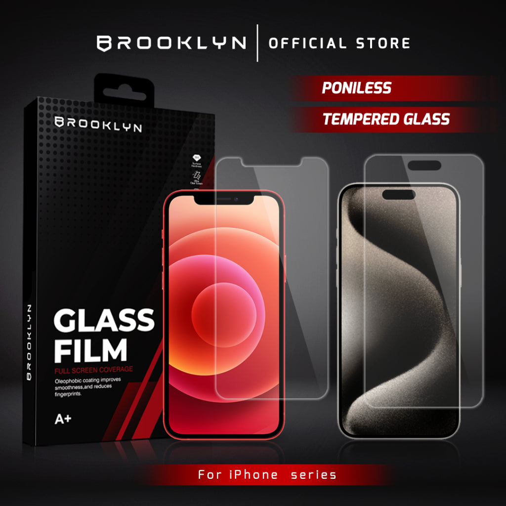 Brooklyn Poniless Tempered Glass iPhone 15 Pro Max Plus