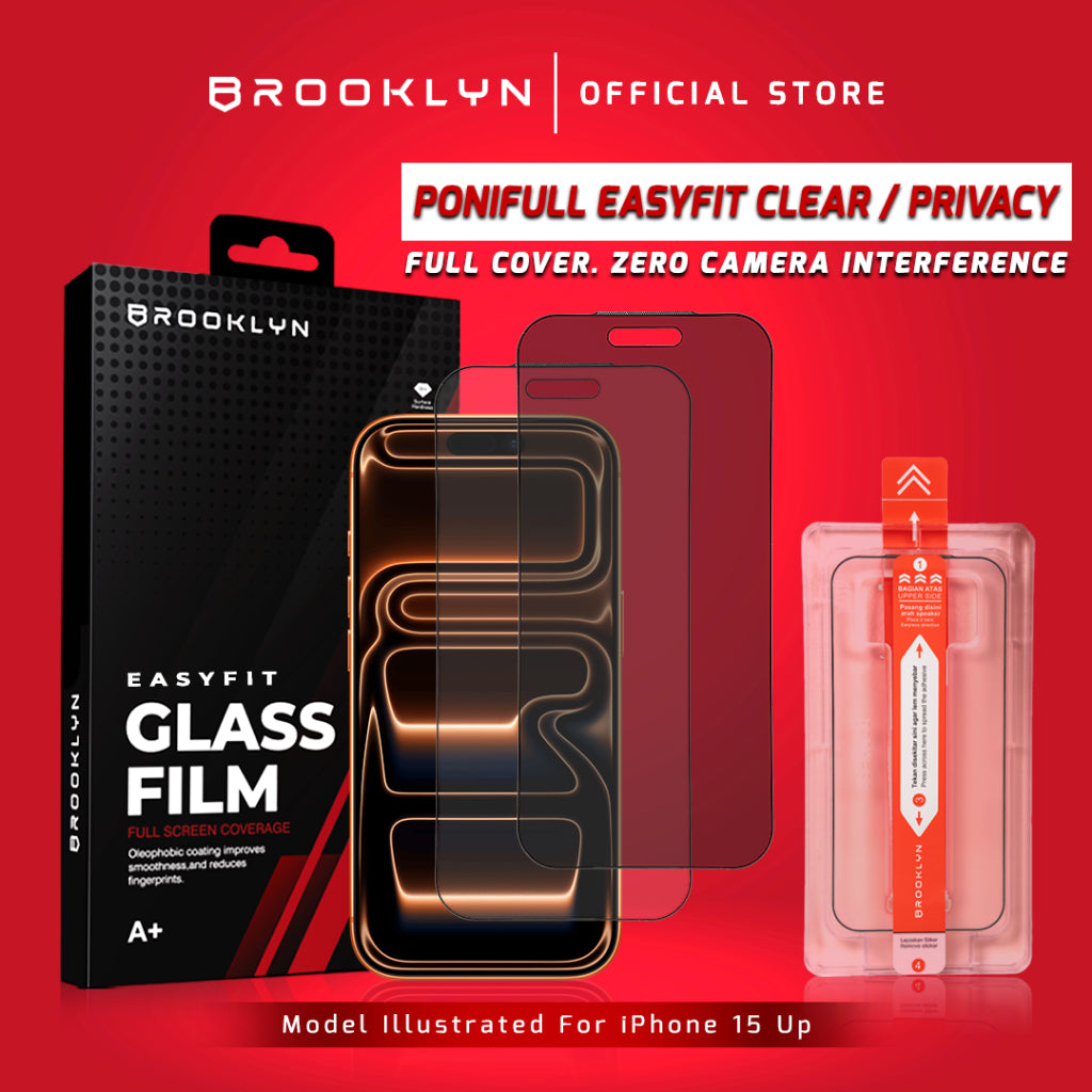 Brooklyn Ponifull Clear Tempered Glass iPhone 13 / Pro / Pro Max EasyFit